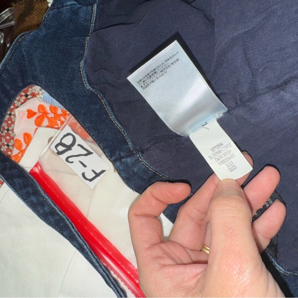 Banana Republic Sleeveless Stretch Denim Corset Top In Blue Dark Wash Size 6 - Picture 11 of 14